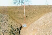 Plate 35. Trench 4, the stratified fill of the ditch F148.