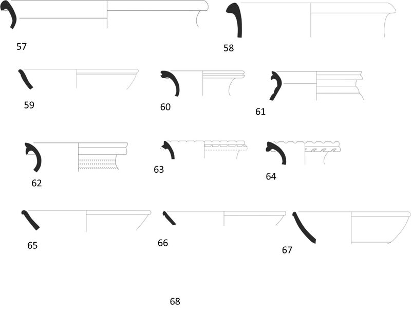 Fig 20. Pottery drawings 57- 68