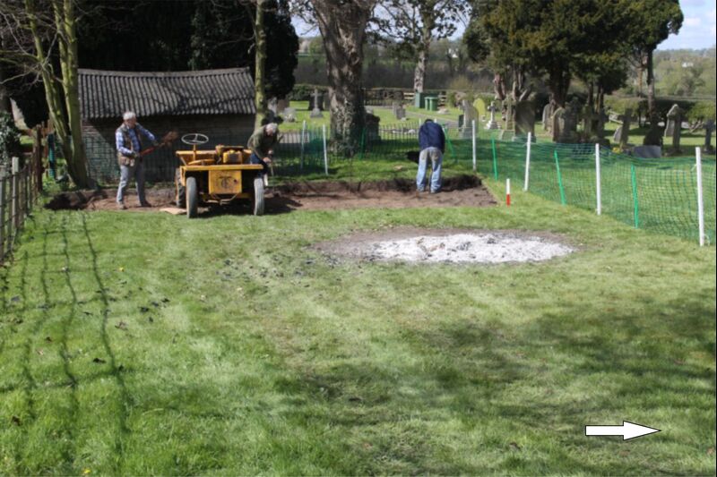 Plate 39. Preparing the ground in the churchyard