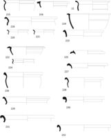 Fig 33. Pottery drawings 215- 232