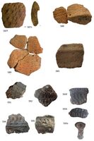 Fig 59. Prehistoric pottery 587- 595. All Scale 1:1
