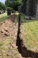 Plate 61. Trench 2. Water supply pipe to Manhole and vestry Trench N0 2.