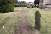 Plate 60. Plates 59 and 60. Line of water supply trench, Trench 1, from south-west corner of cemetery, open and backfilled.