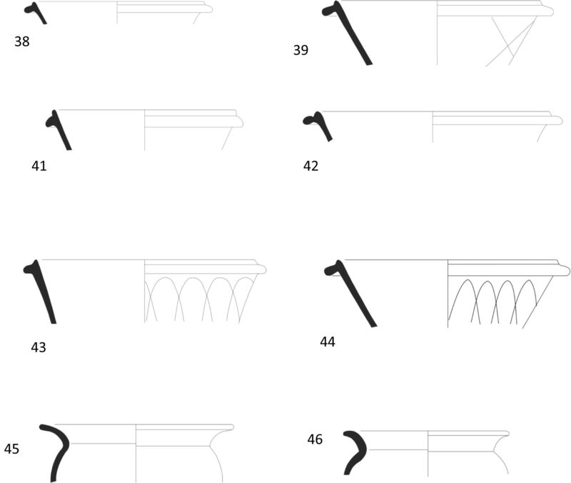 Fig 18. Pottery drawings 38- 46
