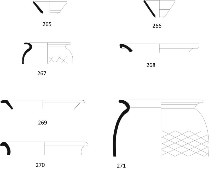 Fig 37. Pottery drawings 265- 271